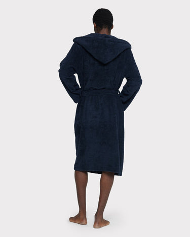 Towelling Dressing Gown - Navy